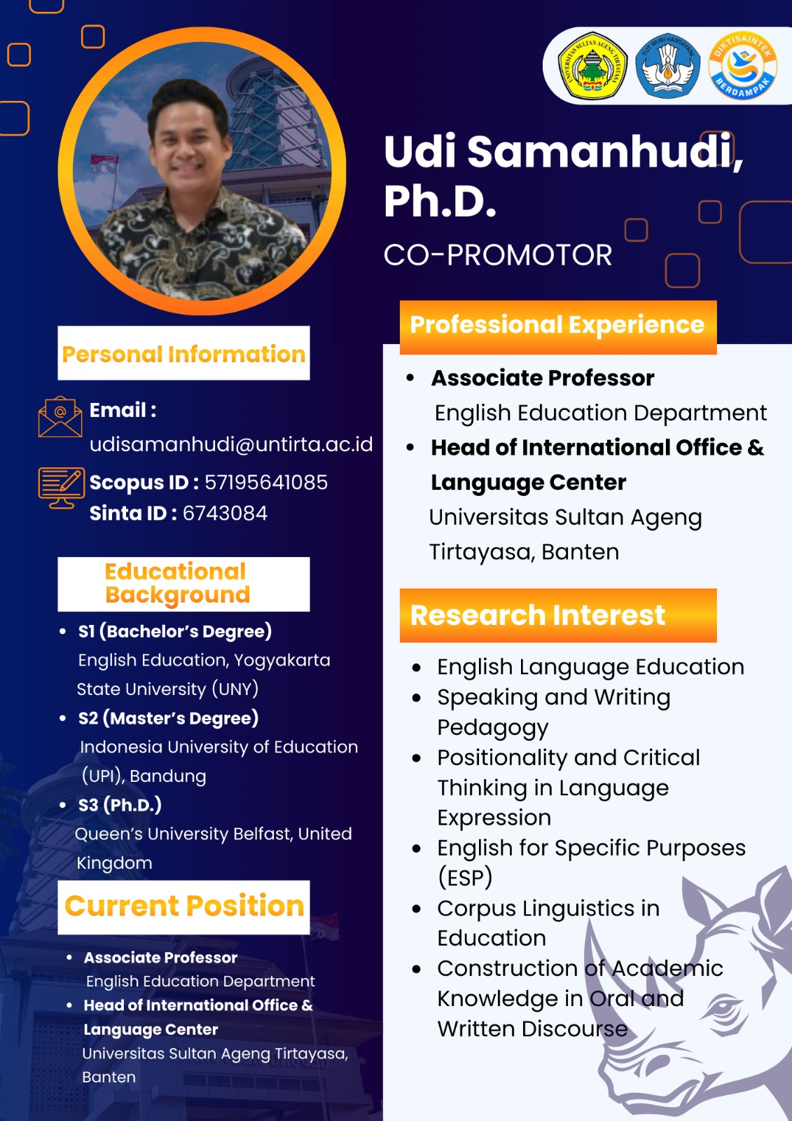 Udi Samanhudi, Ph.D.